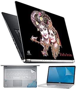 Advent Graphics Radha Krishna 4 in 1 Laptop Skin Pack with Screen Guard ...