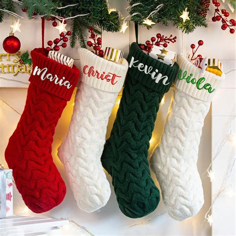 Amazon.com: HUTARIO Personalized Christmas Stockings with Names ...