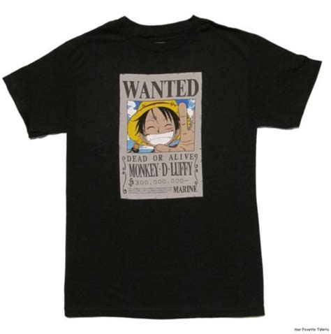 One Piece Buy Anime Luffy Wanted Poster T-Shirt Online India | Ubuy