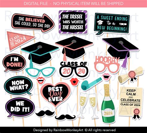 Free printable photo booth props graduation 2017, Download Free ...