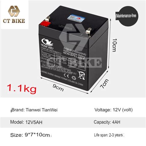 Rechargeable Battery 12V 4.5Ah / 5Ah / 7Ah Tian Wei Lead Acid Sealed Battery For E-Scooter/ Kids ...