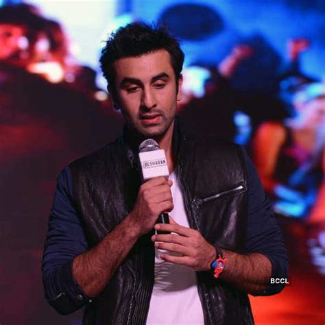 Ranbir Kapoor performs on the stage during the launch of a new song ...