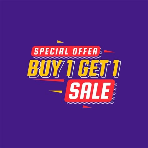 Buy one get one banner promotion design | Premium Vector
