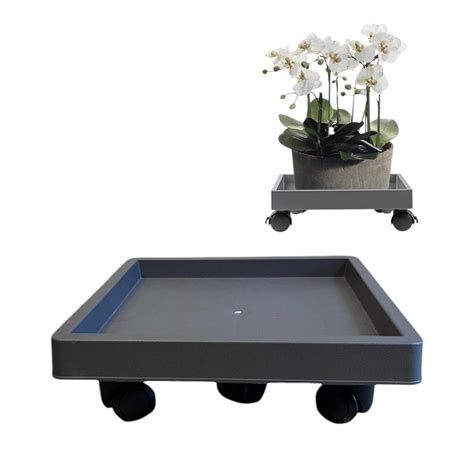 Garden Art Square Plant Caddy, Wheeled Planter Trays, ABS Plant Pallet ...