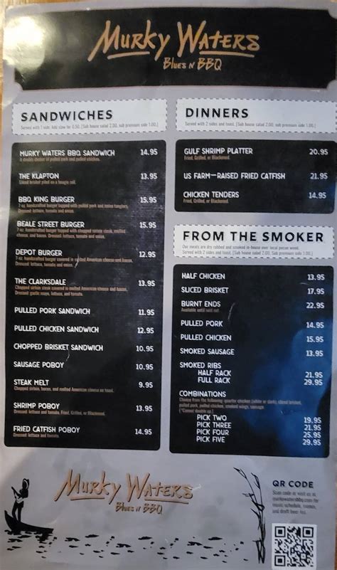 Menu at Murky Waters BBQ - Gulfport, Gulfport