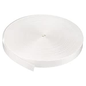MECCANIXITY Flat Nylon Webbing Strap 1 Inch 50 Yards White for Backpack ...