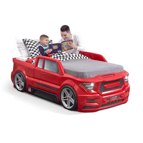Buy Step2 Turbocharged Twin Truck Bed for Kids, Red Online at Best ...