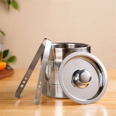 Food Safe Ice Bucket With Lid And Ice Tongs 2000ml Online - Premium Ice ...