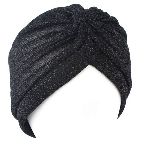 Masterein Women Twist Pleated Ruffle Chemo Pre Tied Turban Cap Hair ...