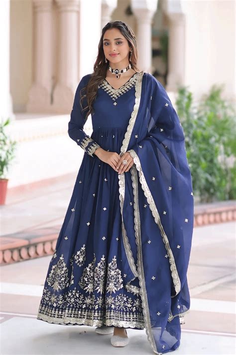Indian Bollywood Actress Malaika Arora Silk Anarkali Dress - Anaya ...