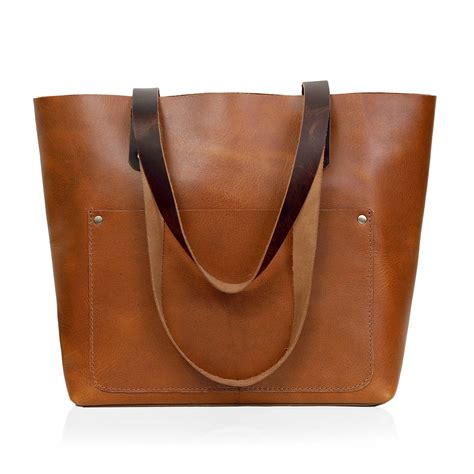 Tan Bella Leather Tote Bag | The Leather Farm