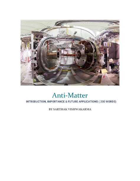 Antimatter A short essay - Bsc (H) Physics - Anti-Matter INTRODUCTION ...