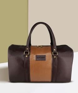 AirCase C51 Unisex Vegan Leather 20 Litre Duffle, Shoulder Small Travel ...