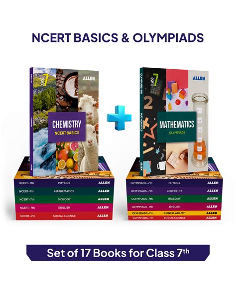 ALLEN Class 7 NCERT + Olympiad Complete Study Material – 17 Multicolor ...