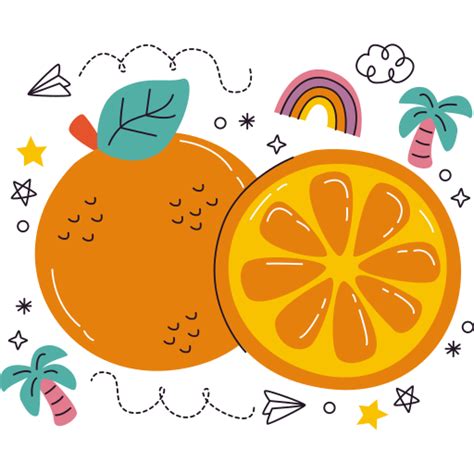 Orange Stickers - Free food and restaurant Stickers