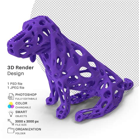 Premium PSD | Dog_for_3d_print