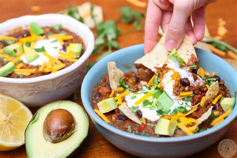 Crock Pot Black Bean Lentil Quinoa Chili - Colorful Recipes