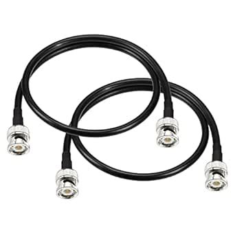 Superbat BNC RG58 Cable 1m,2Piezas BNC Male to Male Extension Cable ...
