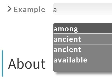Autocomplete Input 的图像结果