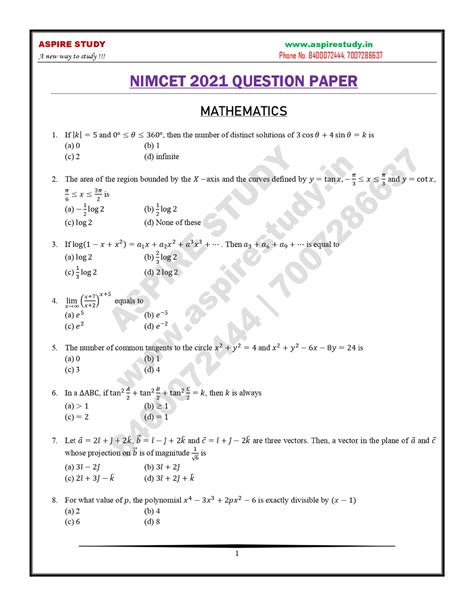 Nimcet 2021 Question Paper with Answer Key - computer science - Studocu