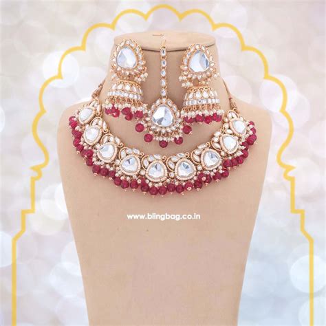 Premium Kundan Necklace Sets | Bling Bag