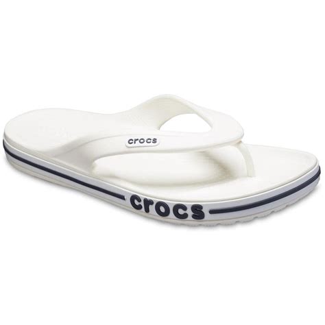 Buy crocs Unisex Adult Bayaband Flip White/Navy Flop-9 Kids UK (205393 ...