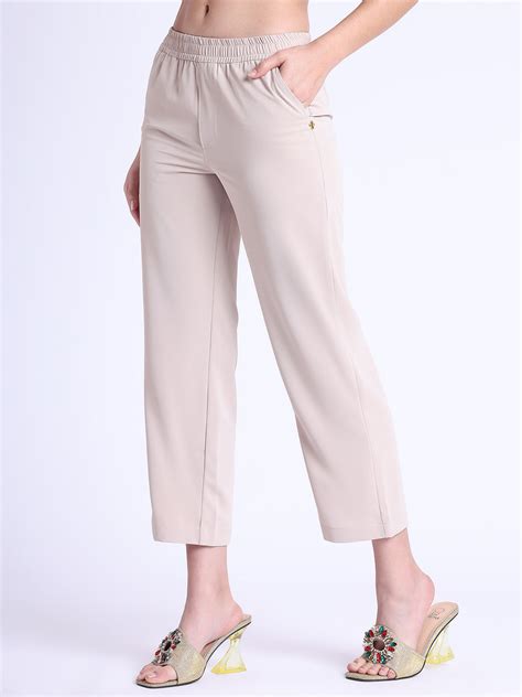 Buy Beige Peru Trouser Online - Chique