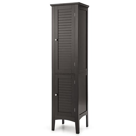 Giantex Standalone Thin Bathroom Cabinet, High Storage, Freestanding ...
