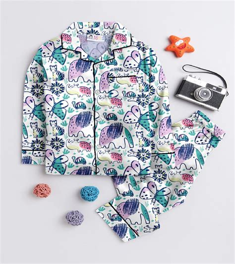 Baby Drawing Printed Nightsuit Set - koochi Poochi