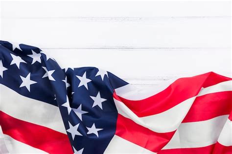 Drapeau américain sur surface blanche | Photo Gratuite
