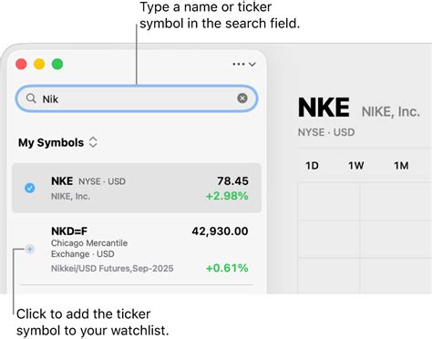 Add, share, sort and remove ticker symbols in Stocks on Mac - Apple ...