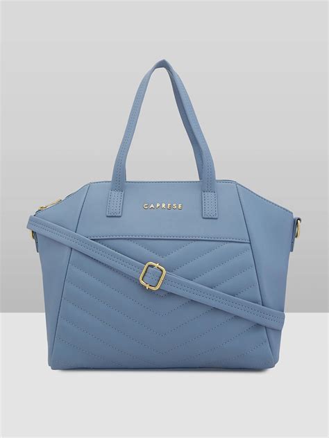 Buy Caprese Lucya Medium Blue Satchel Bag @ 999 | Caprese Bags