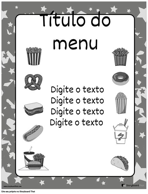 Modelos de menu gratuitos: crie online com Storyboard That