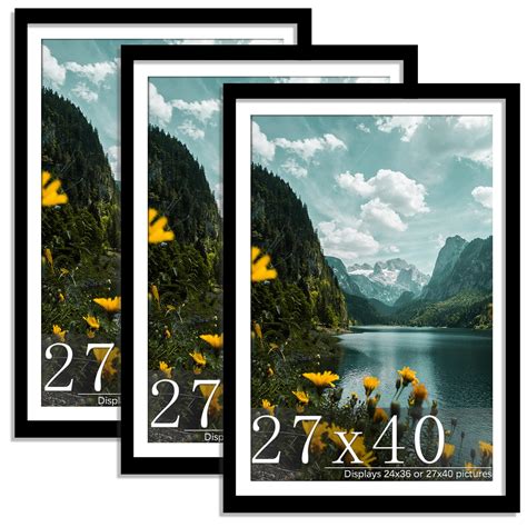 Amazon.com - Picrit 27x40 inch Poster Frame 3 Pack, Black Poster Frame ...