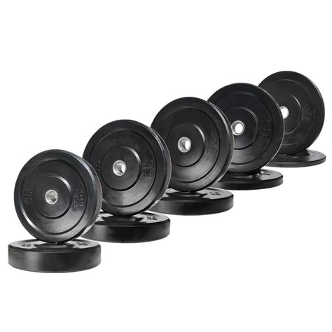 150kg Black Olympic Bumper Weight Plate Set | Sam's Fitness