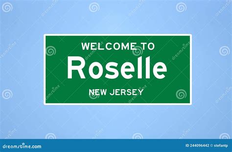 Roselle, New Jersey City Limit Sign. Town Sign from the USA. Stock ...