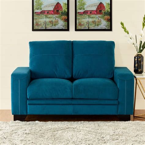 Buy Quebec Velvet 2-Seater Sofa - Teal from Home Centre at just INR 29998.0