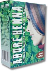 Adore Henna DARK BROWN 60g HERBAL BASED POWDER HAIR COLOUR , Dark brown ...