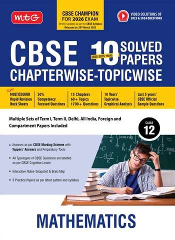 MTG CBSE 10 Years (2025-2016) Chapterwise Topicwise Solved Papers Class ...