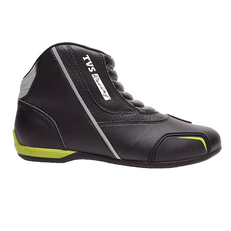 TVS Racing Ankle Length Slip-On Riding Boots for Men:Anti-Microbial
