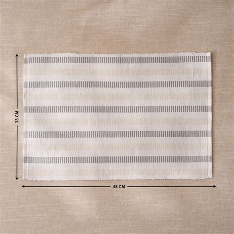Buy Drake Ecliptic Saga Monochrome Cotton Ribbed Placemat from Home ...