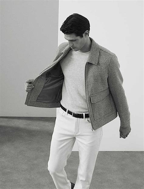 Buy Wool Blend Zip Through Harrington Jacket at Marks & Spencer