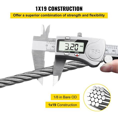 Buy 1000 ft. x 1/8 in. Cable Railing Kit 2100 lbs. Loading T316 ...