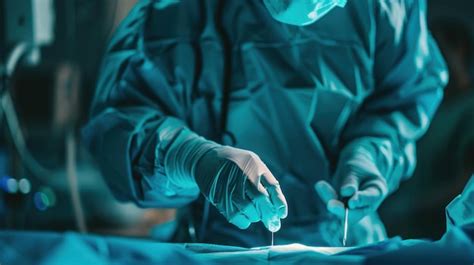 Futuristic medical procedures in advanced hightech surgery rooms ...