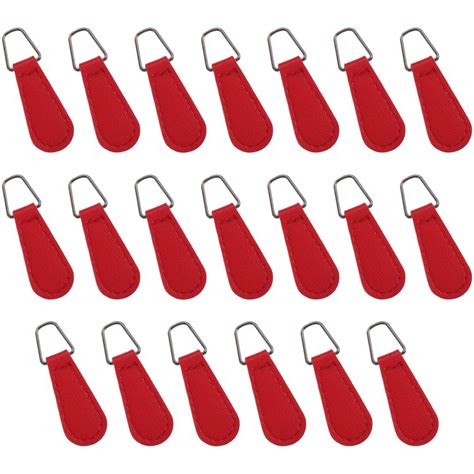 HEALLILY 20PCS Zipper Pull Tabs Replacement PU Leather Zipper Handle ...