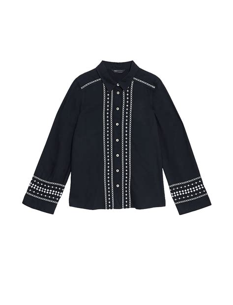 Buy Embroidered Collared Blouse at Marks & Spencer