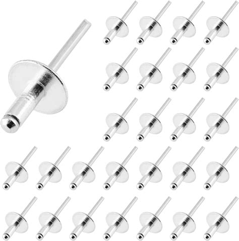 Murtenze 100Pcs Large Flange Blind Rivets, 3/16 x1/2 Inch (4.8x12 mm ...