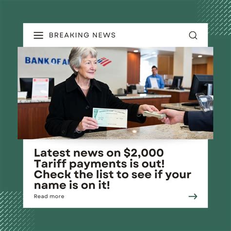 Esto - Latest news on $2,000 Tariff payments is out! Check the list to ...