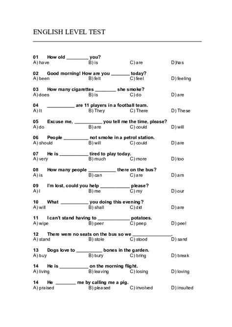 Image result for English Level Test