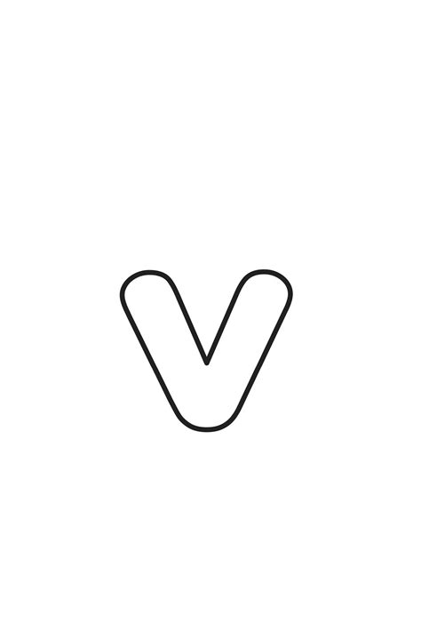 V Bubble Letter